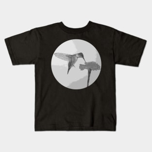 Hummingbird Black Kids T-Shirt